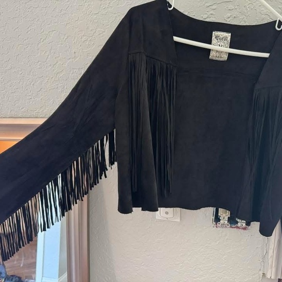 Corral Jackets & Blazers - Black Fringe “Cardigan”